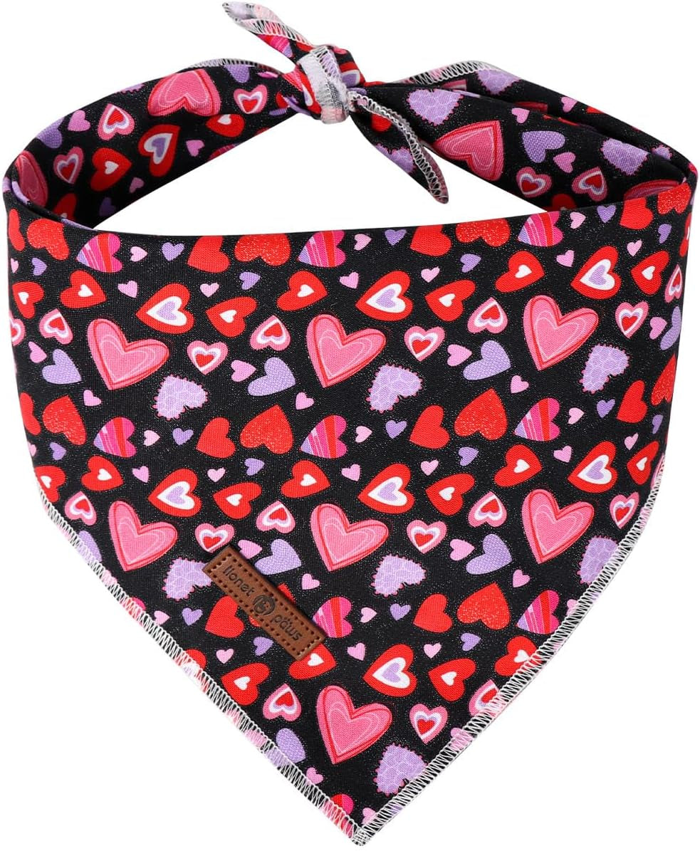 Lionet Paws Dog Bandana for Small Medium Large Dogs, Cat Kerchief Blue DOIT, Triangle Bibs Scarf for Girl or Boy