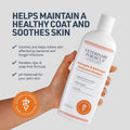 Antiseptic antifungal shampoo for dogs and cats bottle, promoting healthy coat and soothing skin.