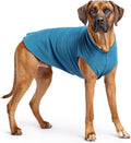 Comfortable Dog Fleece Jacket for Winter displayed on a dog, showcasing its warm and soft fabric.
