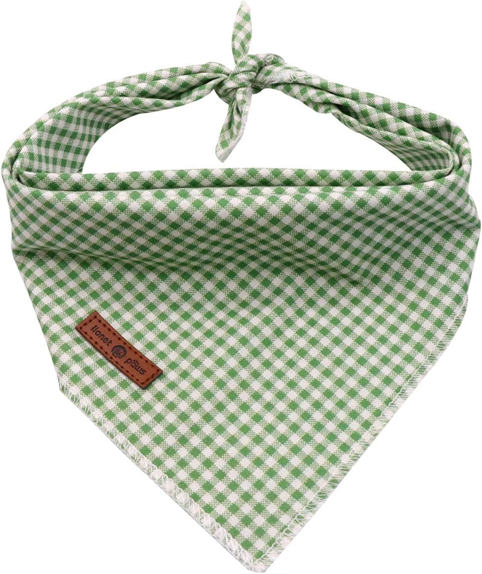 Lionet Paws Dog Bandana for Small Medium Large Dogs, Cat Kerchief Blue DOIT, Triangle Bibs Scarf for Girl or Boy