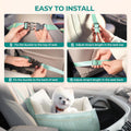Easy to install Dog booster car seat for small dogs with simple strap adjustments and secure buckles.