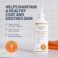 Antiseptic antifungal spray for pets to maintain healthy coat and soothe skin, targeting infections and irritation.