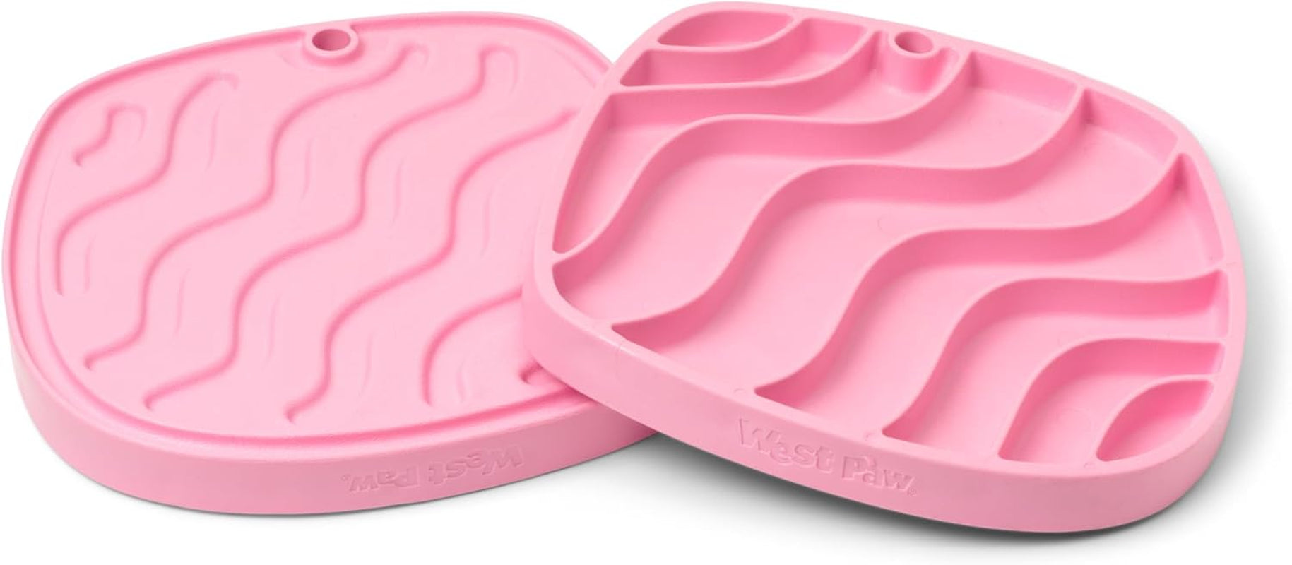 West Paw Seaflex Waves Feast Mat – All-In-One, Slow Feeder, Lick Mat – Encourages Foraging & Food Exploration - Engages Picky Eaters & Slow Feeding - Versatile – Easy to Clean, Non-Toxic - Tropic