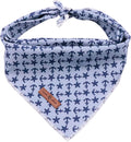 Lionet Paws Dog Bandana for Small Medium Large Dogs, Cat Kerchief Blue DOIT, Triangle Bibs Scarf for Girl or Boy