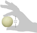 Glow in the dark dog ball size comparison in hand 2 inch Chuckit Max Glow