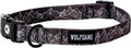 Wolfgang Heavy Duty Adjustable Dog Collar featuring a black mountain design and quick-release buckle.