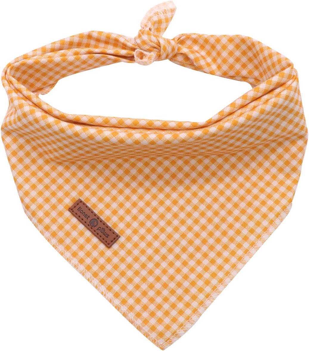 Lionet Paws Dog Bandana for Small Medium Large Dogs, Cat Kerchief Blue DOIT, Triangle Bibs Scarf for Girl or Boy