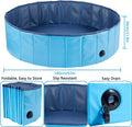Foldable dog pool size chart 160cm portable pet pool slip resistant with drain valve