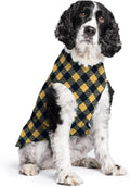 Comfortable Dog Fleece Jacket for Winter, stylish plaid design on an adorable dog.
