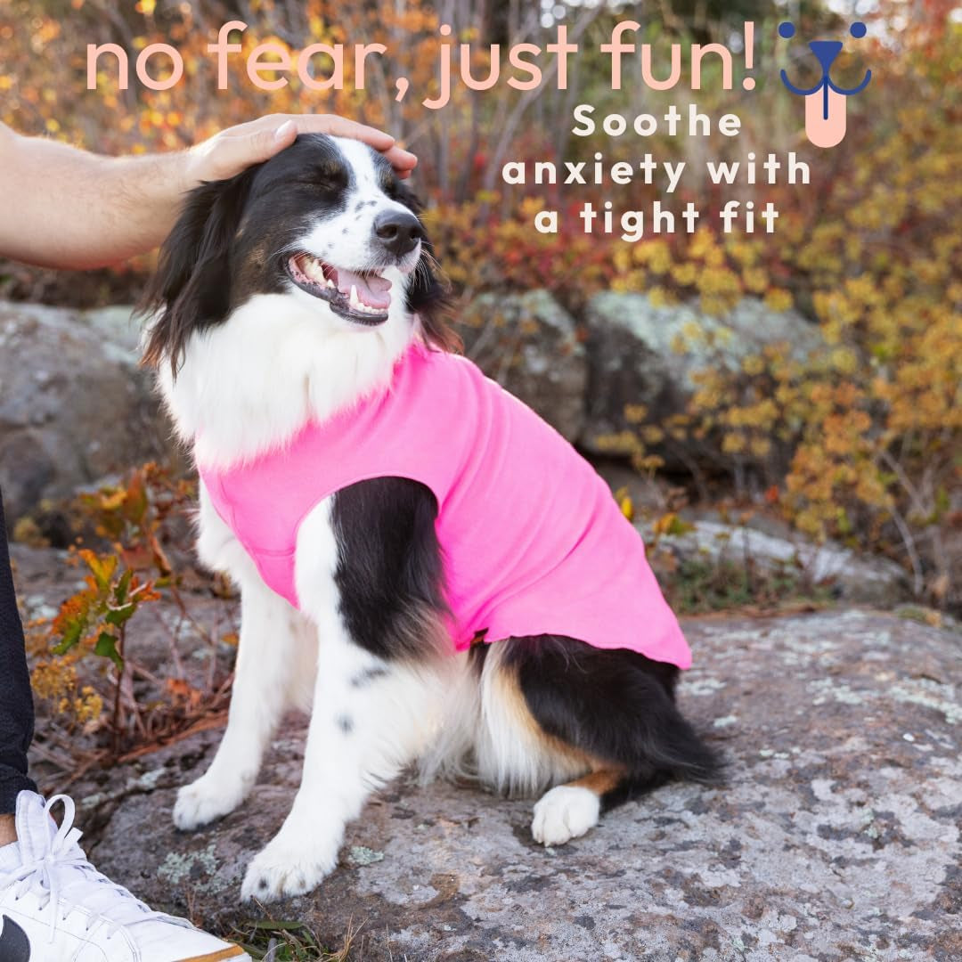 Comfortable Dog Fleece Jacket for Winter on a dog, providing warmth and comfort, perfect for cold weather.