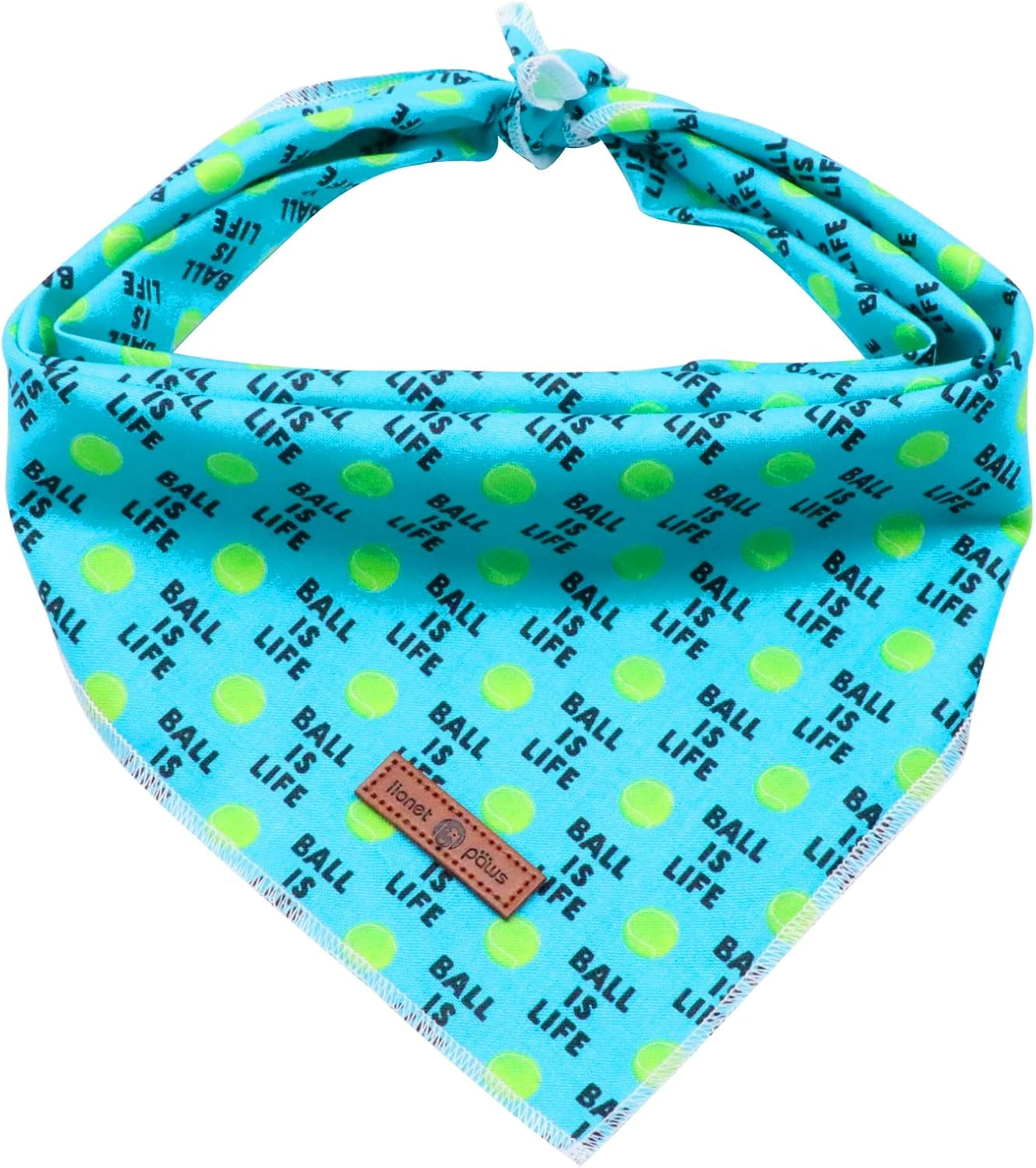 Lionet Paws Dog Bandana for Small Medium Large Dogs, Cat Kerchief Blue DOIT, Triangle Bibs Scarf for Girl or Boy