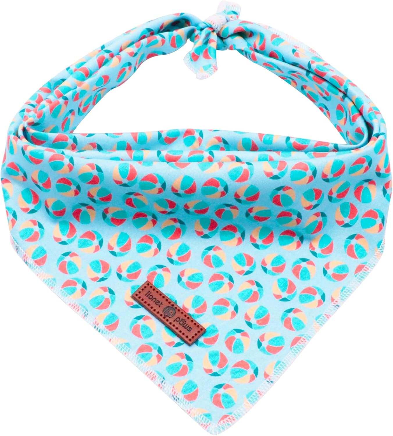Lionet Paws Dog Bandana for Small Medium Large Dogs, Cat Kerchief Blue DOIT, Triangle Bibs Scarf for Girl or Boy