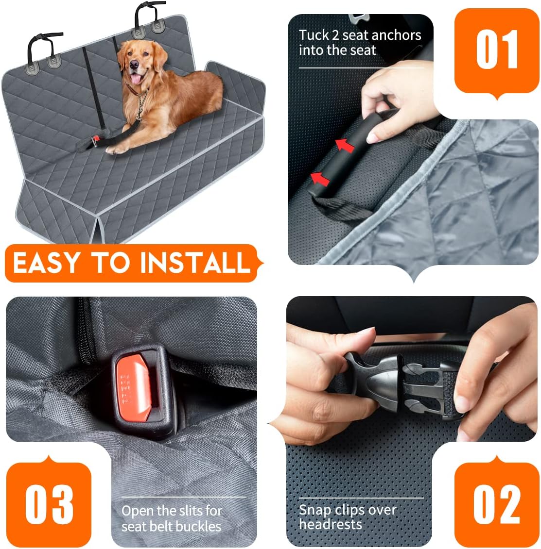 Pet Car Seat Protector Waterproof Bench