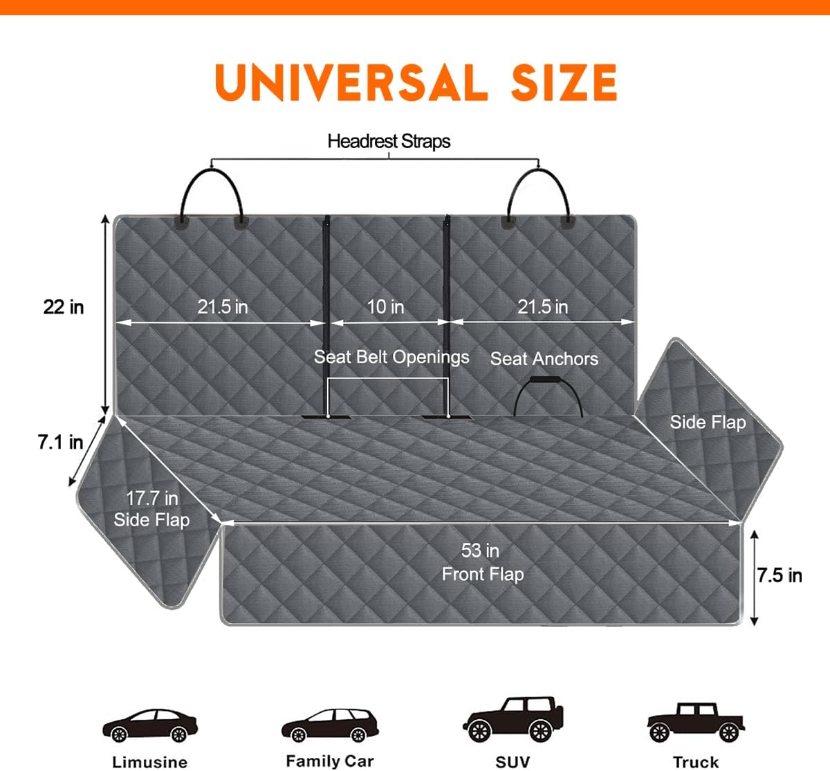 Pet Car Seat Protector Waterproof Bench