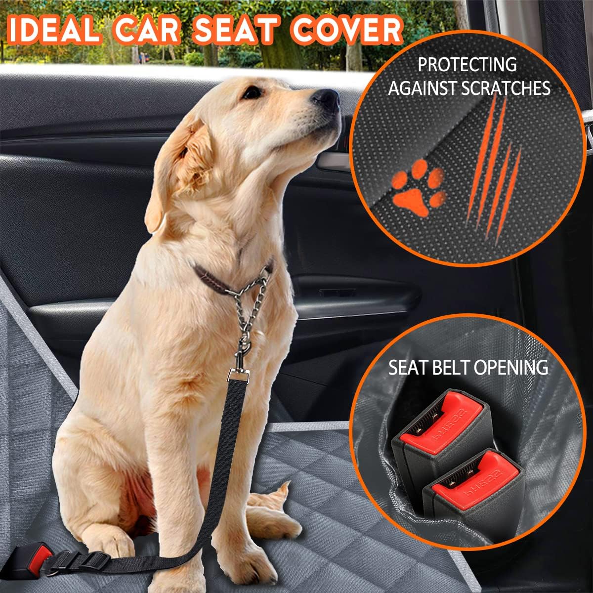 Pet Car Seat Protector Waterproof Bench