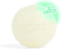 Glow in the dark dog ball close up with it glows feature Chuckit Max Glow