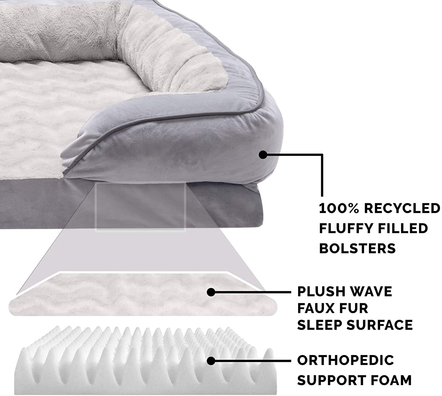 Comfort Dog Bed with Washable & Removable Cover