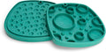 West Paw Seaflex Waves Feast Mat – All-In-One, Slow Feeder, Lick Mat – Encourages Foraging & Food Exploration - Engages Picky Eaters & Slow Feeding - Versatile – Easy to Clean, Non-Toxic - Tropic