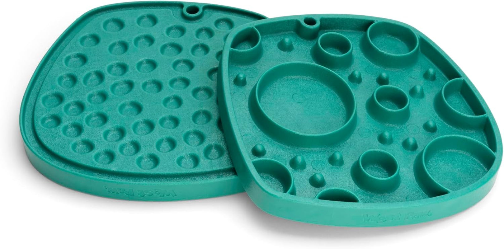 West Paw Seaflex Waves Feast Mat – All-In-One, Slow Feeder, Lick Mat – Encourages Foraging & Food Exploration - Engages Picky Eaters & Slow Feeding - Versatile – Easy to Clean, Non-Toxic - Tropic