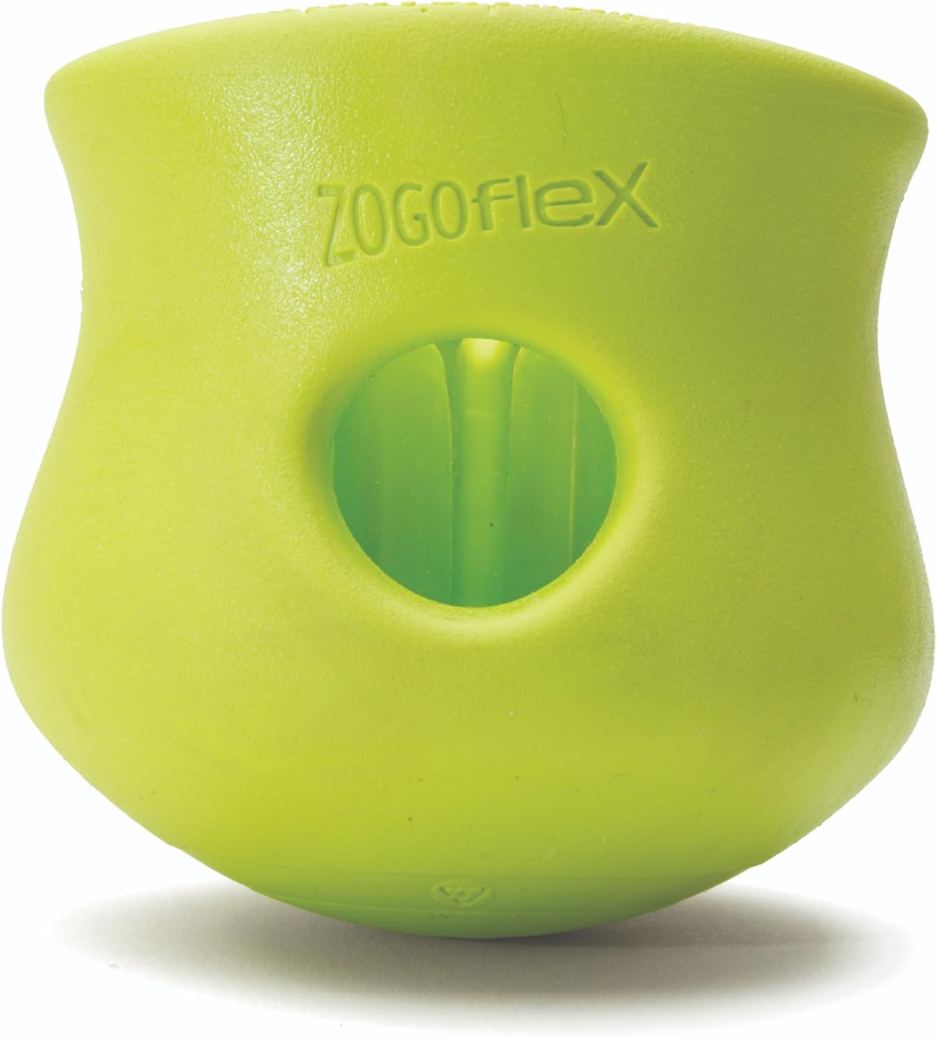 Green Toppl Interactive Dog Puzzle Toy for mental enrichment, slow feeding, and treat dispensing