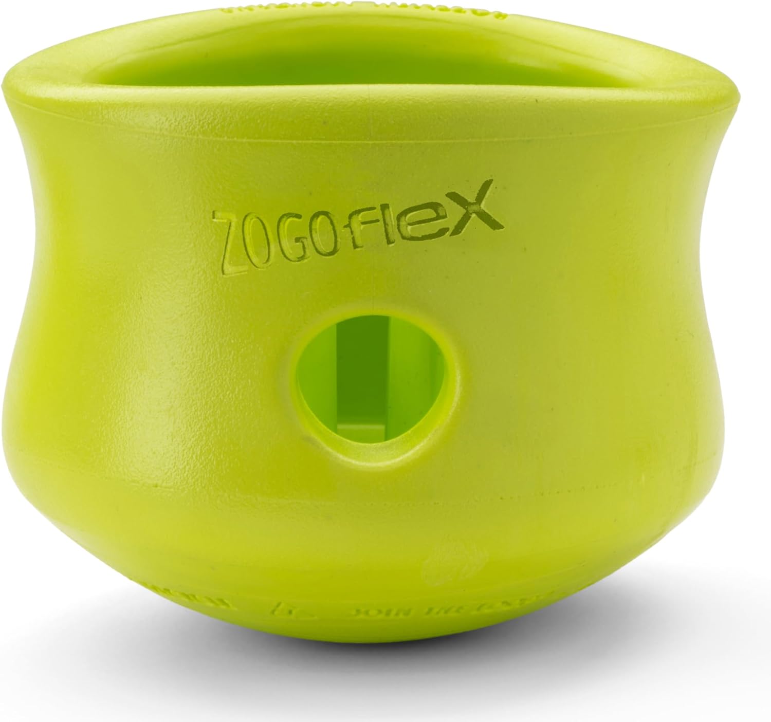 Toppl Interactive Dog Puzzle Toy in bright green color, designed for engaging and stimulating pets during mealtime.