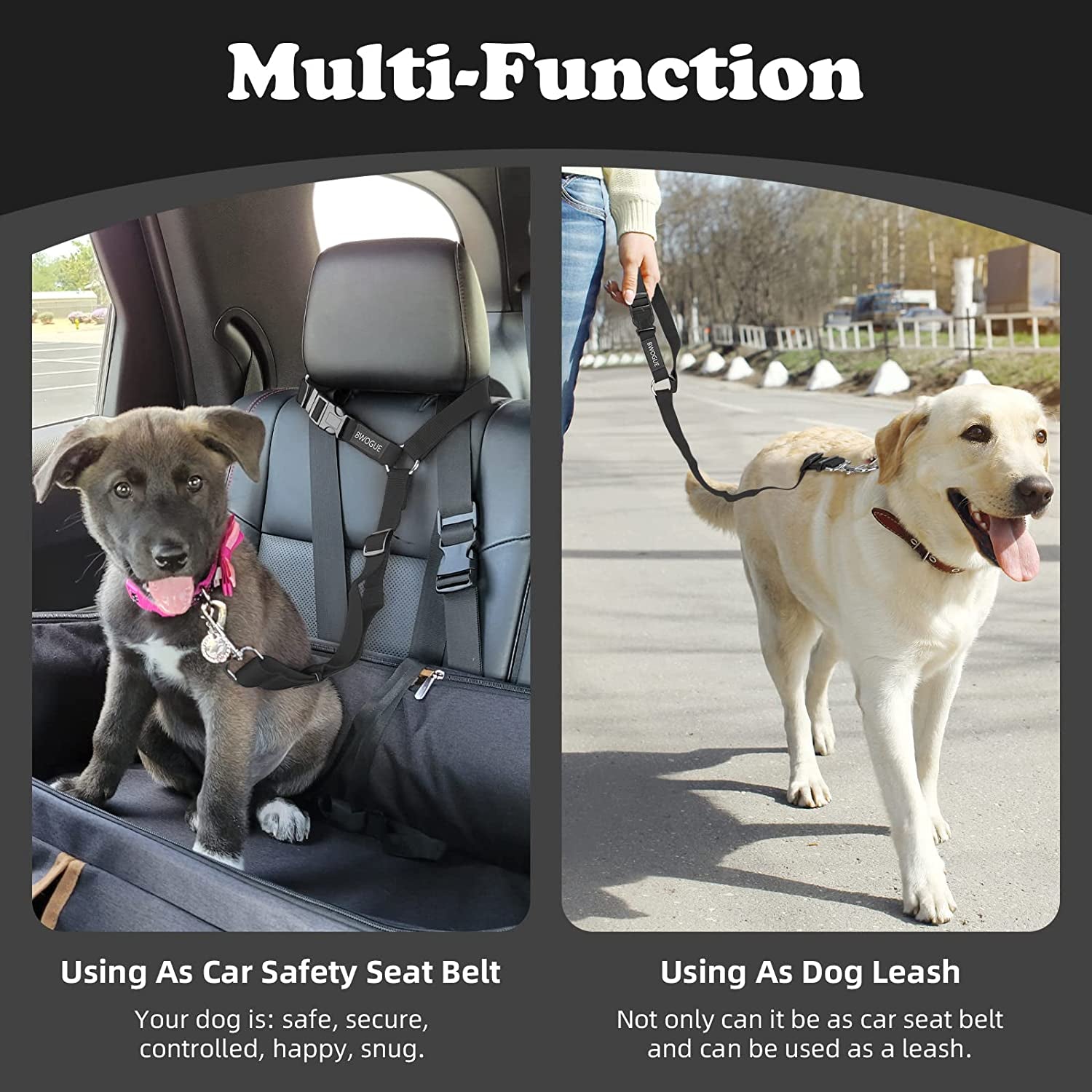Pet Safety Seat Belt Strap for Dogs & Cats