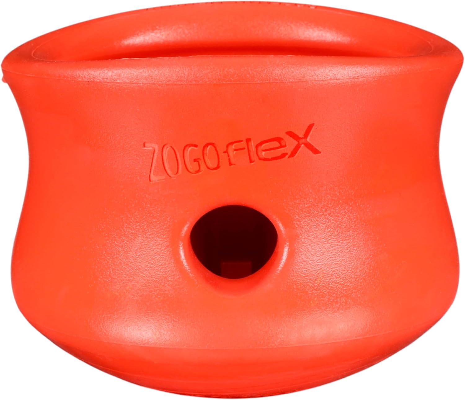 Toppl Interactive Dog Puzzle Toy in red, designed for mental stimulation and treats, made from durable Zogoflex material.