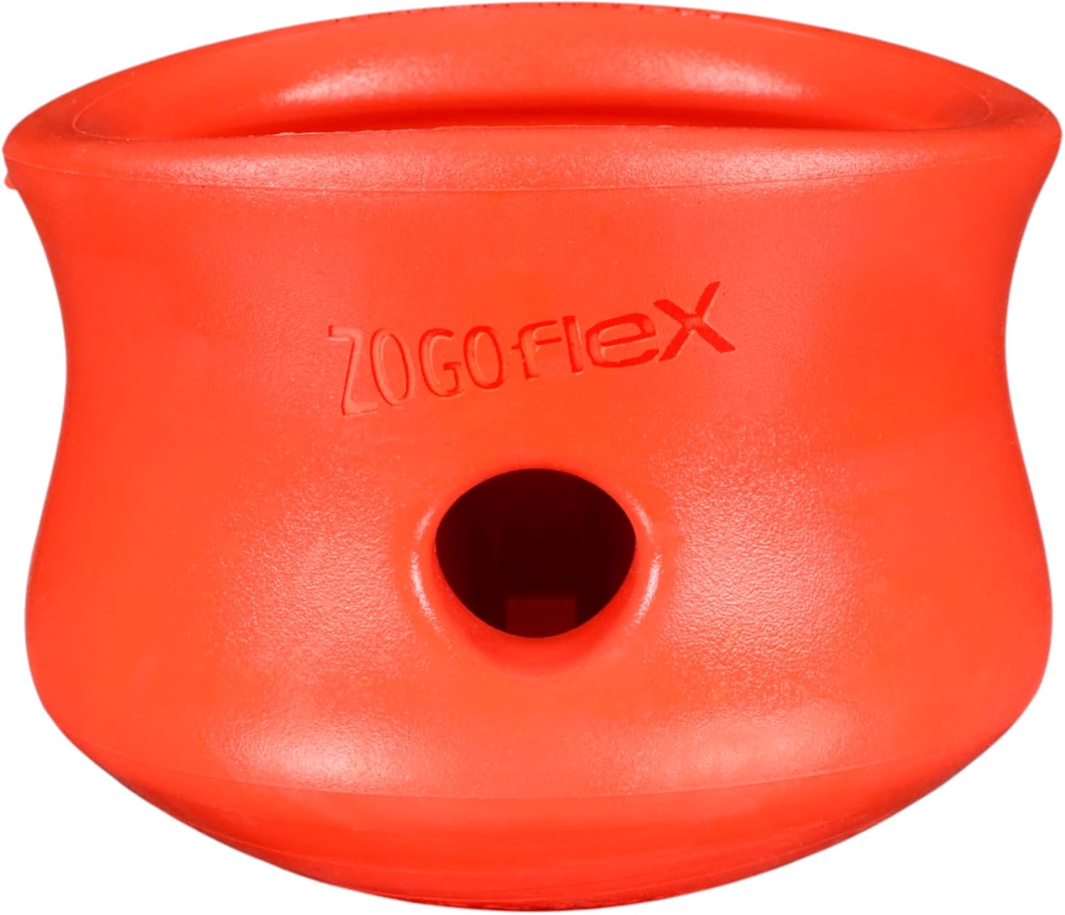 Toppl Interactive Dog Puzzle Toy in red, a treat dispensing puzzle for mental stimulation and slow feeding.