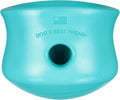 Teal Toppl Interactive Dog Puzzle Toy for mentally stimulating enrichment and treat rewards