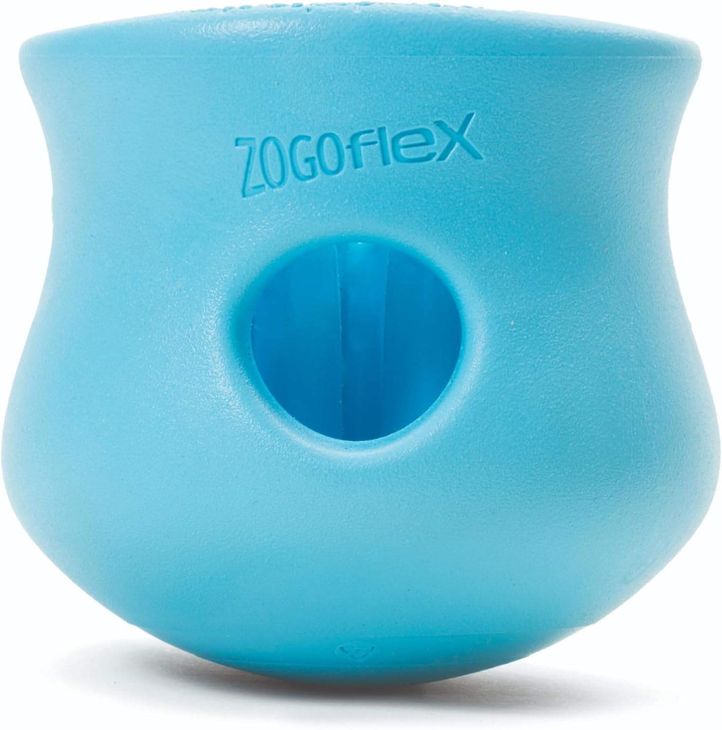 Toppl Interactive Dog Puzzle Toy in blue, designed for mental stimulation and treat dispensing for dogs.
