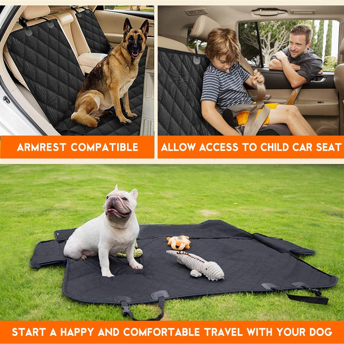 Pet Car Seat Protector Waterproof Bench 