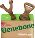Durable Dog Chew Toy for Aggressive Chewers – Benebone medium 2-pack with bacon flavor for strong chewers.