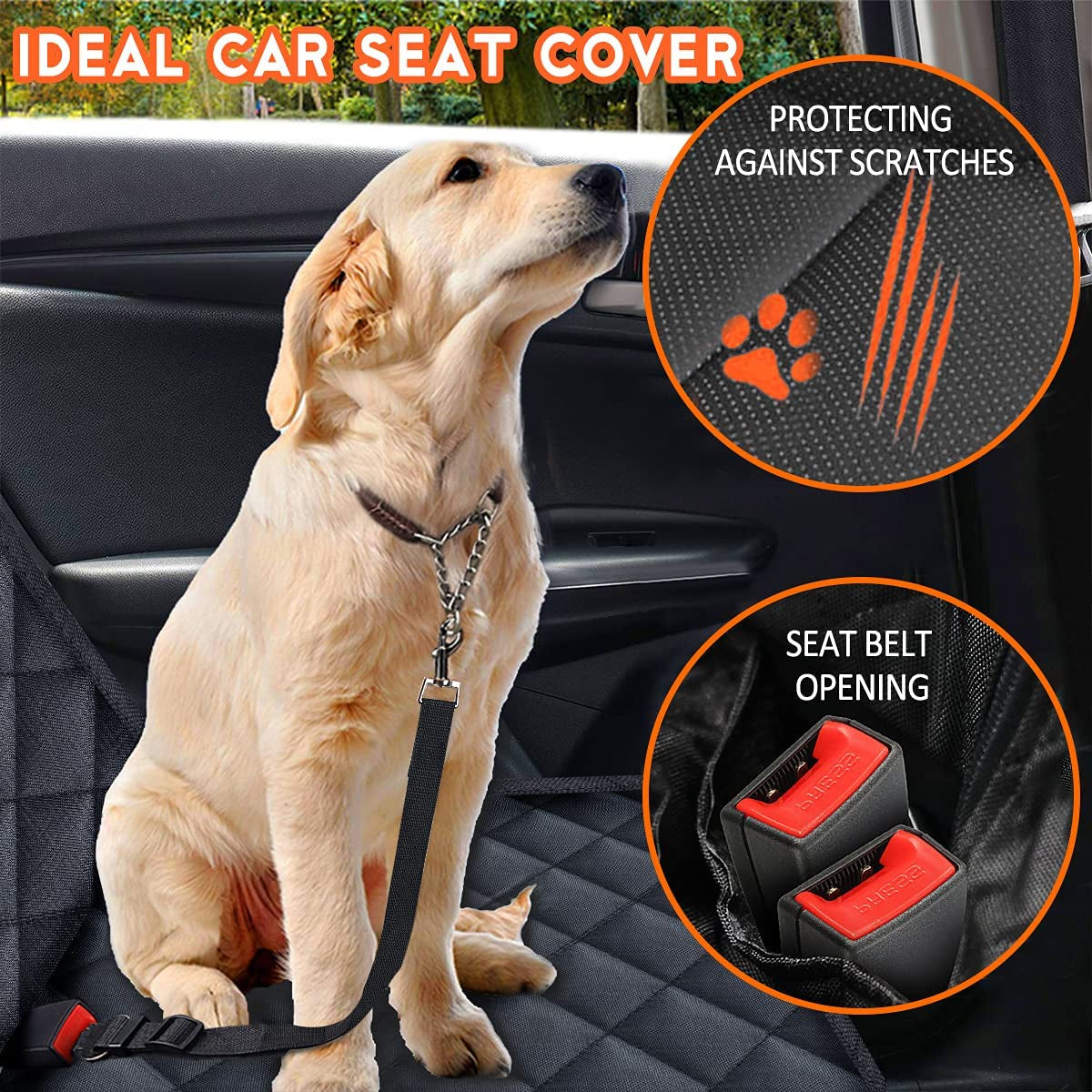 Pet Car Seat Protector Waterproof Bench 