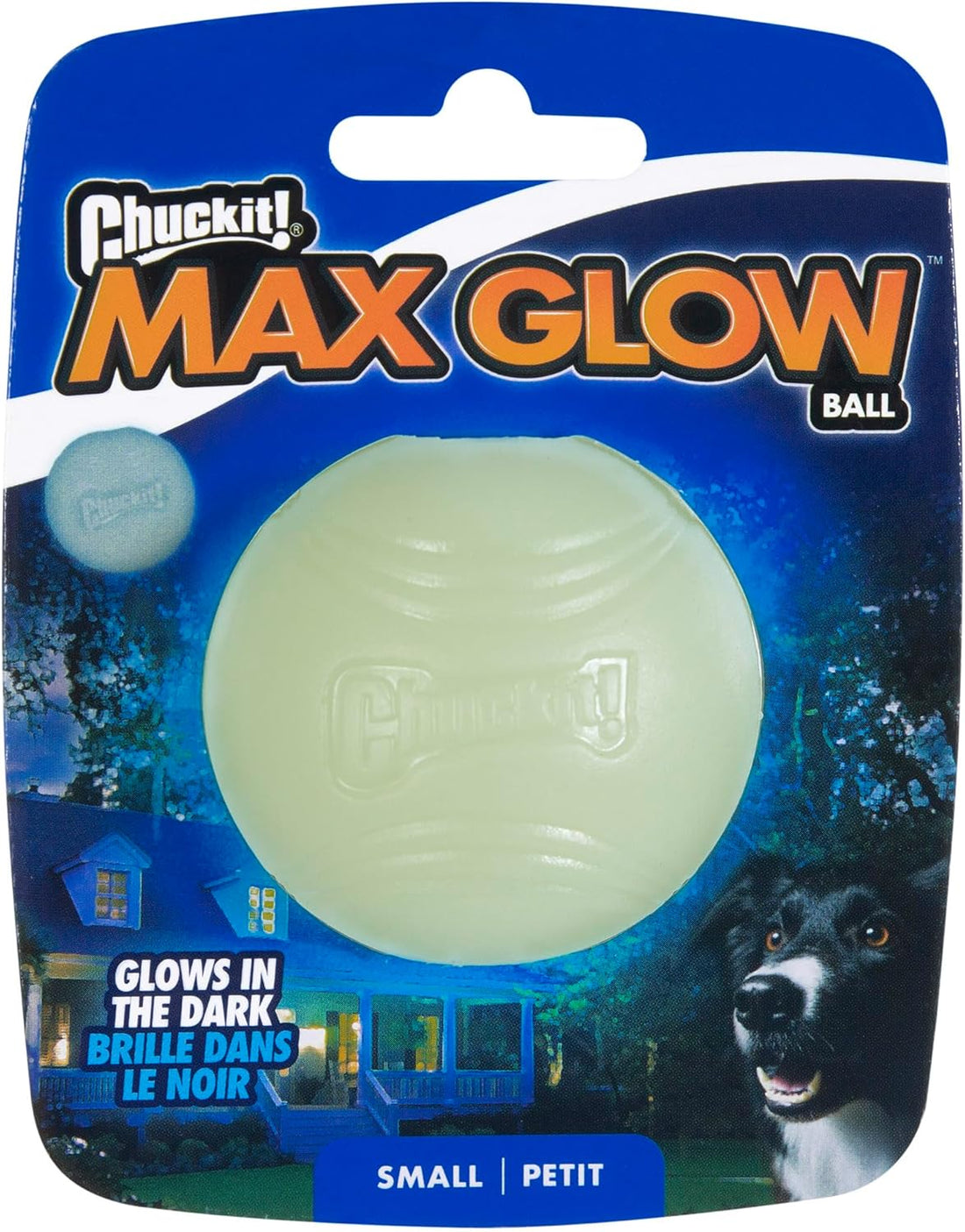 glow in the dark dog ball for night fetch and outdoor play