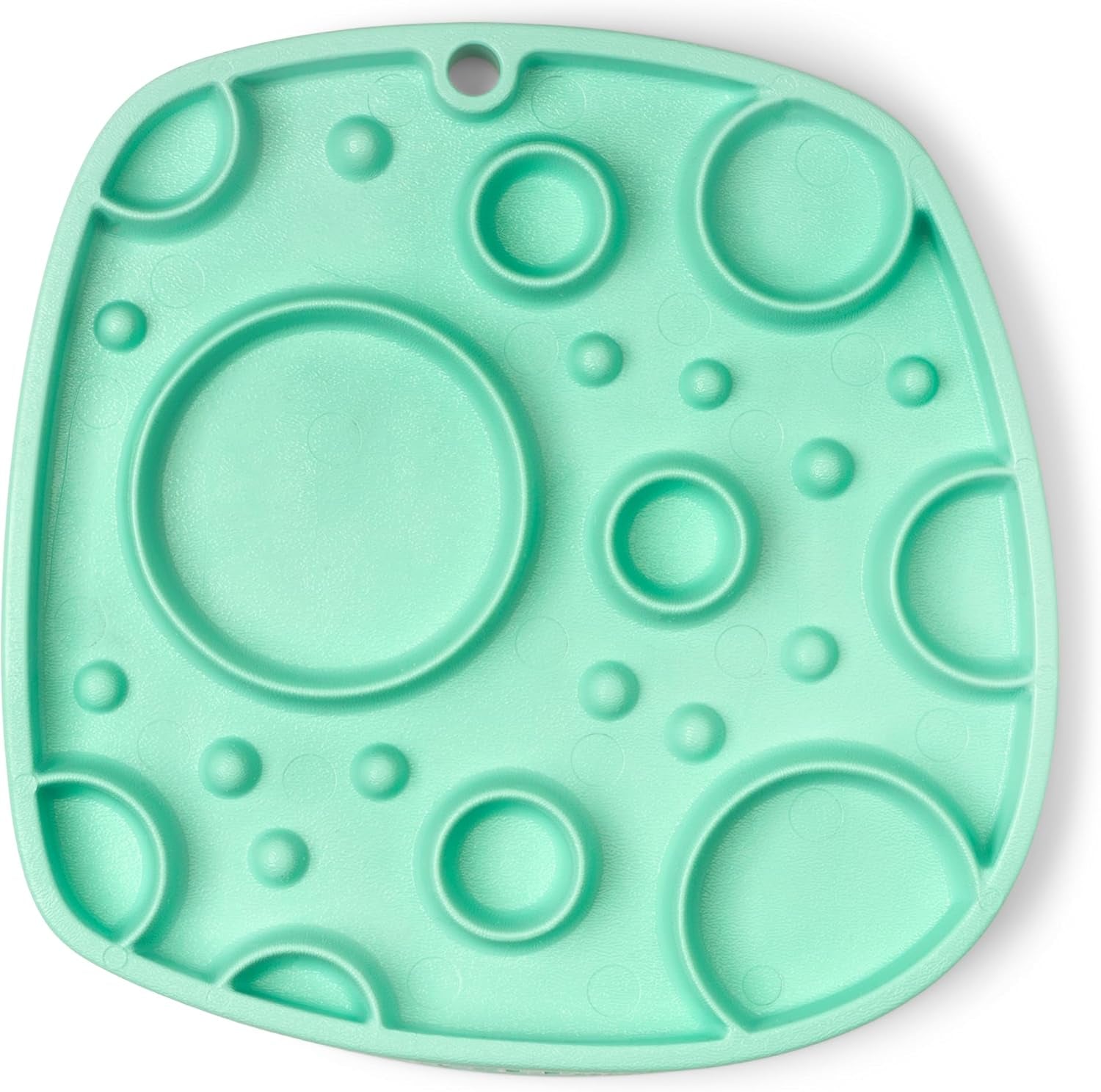 West Paw Seaflex Waves Feast Mat – All-In-One, Slow Feeder, Lick Mat – Encourages Foraging & Food Exploration - Engages Picky Eaters & Slow Feeding - Versatile – Easy to Clean, Non-Toxic - Tropic