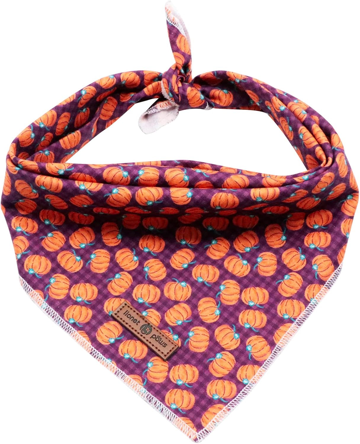 Lionet Paws Dog Bandana for Small Medium Large Dogs, Cat Kerchief Blue DOIT, Triangle Bibs Scarf for Girl or Boy