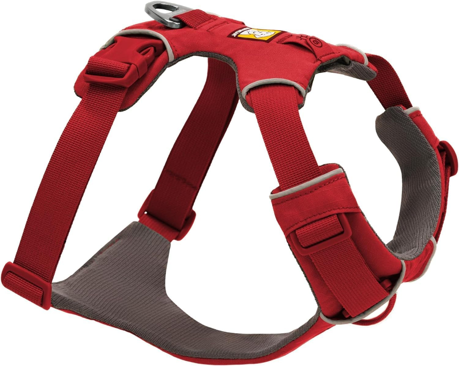 No Pull Dog Harness for Everyday Comfort in red, designed for safety and comfort during walks.