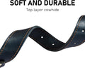 Genuine Leather Heavy Duty Dog Collar made from soft and durable top layer cowhide with stitching details.