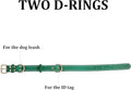 Genuine Leather Heavy Duty Dog Collar with two D-rings for leash and ID tag attachment.