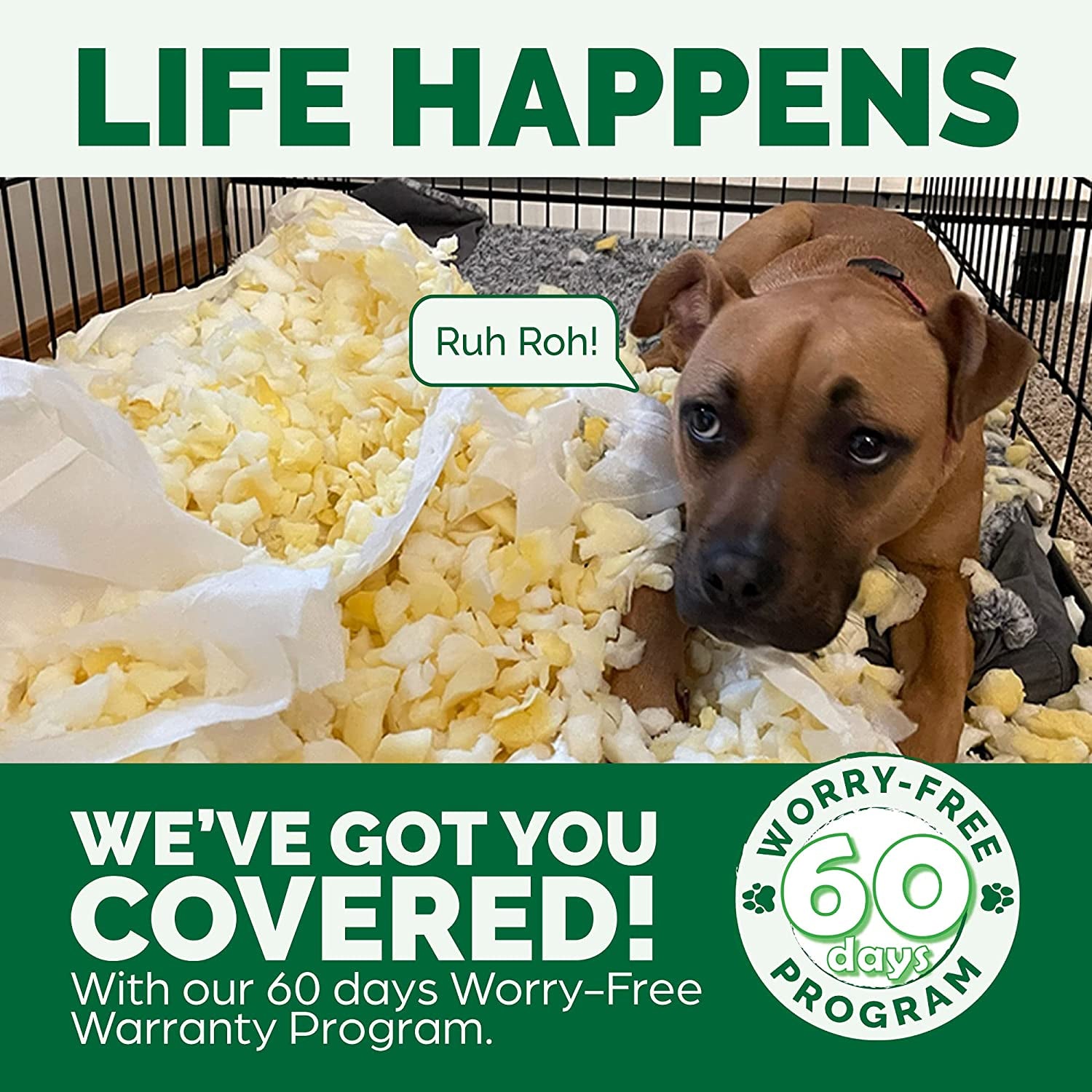 Comfort Dog Bed with Washable & Removable Cover