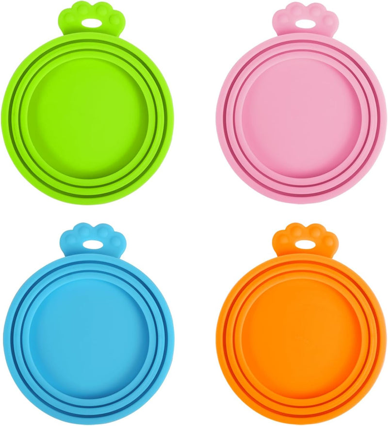 4 Pack Silicone Pet Can Cover Lids