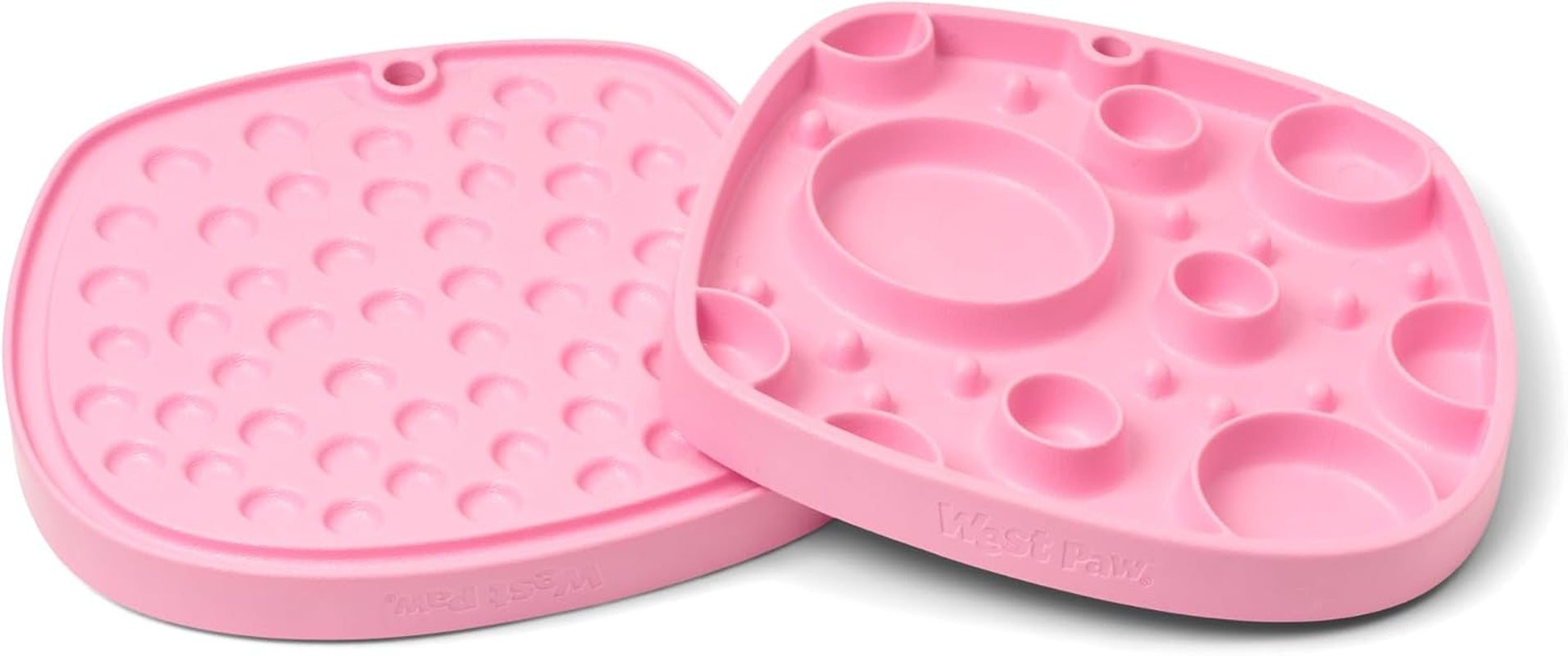 West Paw Seaflex Waves Feast Mat – All-In-One, Slow Feeder, Lick Mat – Encourages Foraging & Food Exploration - Engages Picky Eaters & Slow Feeding - Versatile – Easy to Clean, Non-Toxic - Tropic