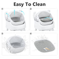 Self-Cleaning Litter Box easy to clean demonstration with step-by-step cleaning process and features.