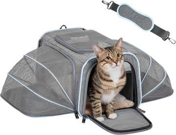 Portable Washable Pet Travel Carrier with Two Extension up to 9LB
