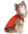 Comfortable Dog Fleece Jacket for Winter on a small brown dog, perfect for keeping pets warm in cold weather.