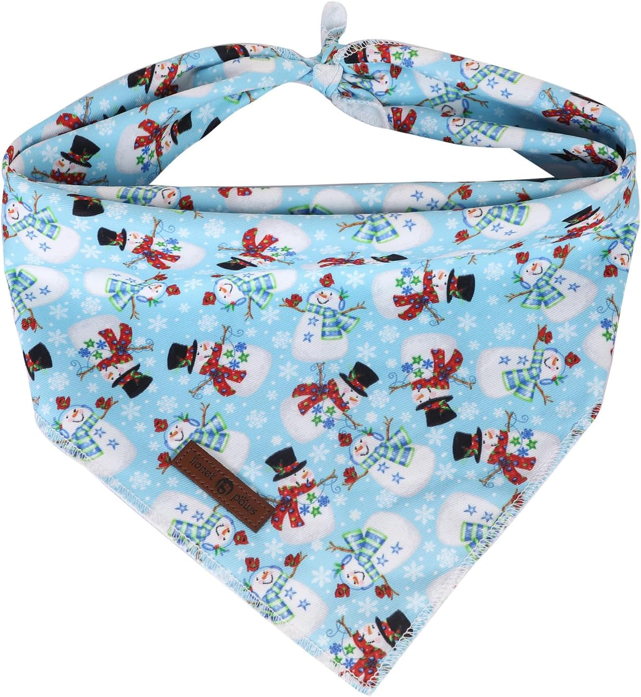Lionet Paws Dog Bandana for Small Medium Large Dogs, Cat Kerchief Blue DOIT, Triangle Bibs Scarf for Girl or Boy