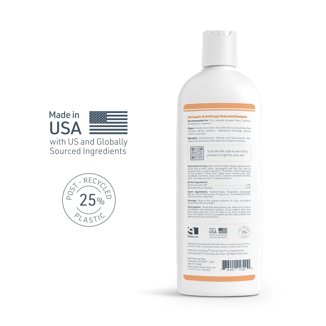 Clinical Care Antiseptic and Antifungal Medicated Shampoo for Dogs & Cats, 16Oz