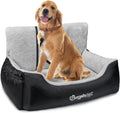 Dog booster car seat for small dogs, featuring an elevated design for secure and comfortable travel.