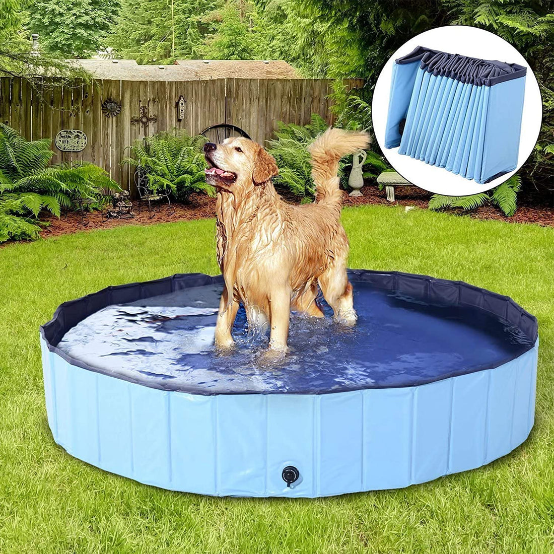 Dog pool for small and medium dogs outdoor cooling and play
