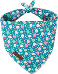 Lionet Paws Dog Bandana for Small Medium Large Dogs, Cat Kerchief Blue DOIT, Triangle Bibs Scarf for Girl or Boy